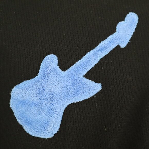 Jack & Nicole Graffiti Guitar Tee Kids 4 Black Indie Casual Long Sleeve Rock NWT - Picture 6 of 7